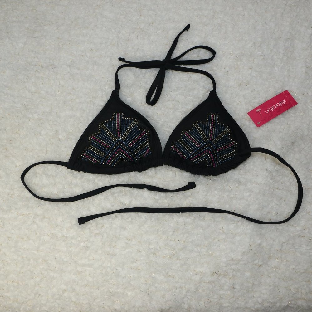 Beaded Triangle Bikini Top